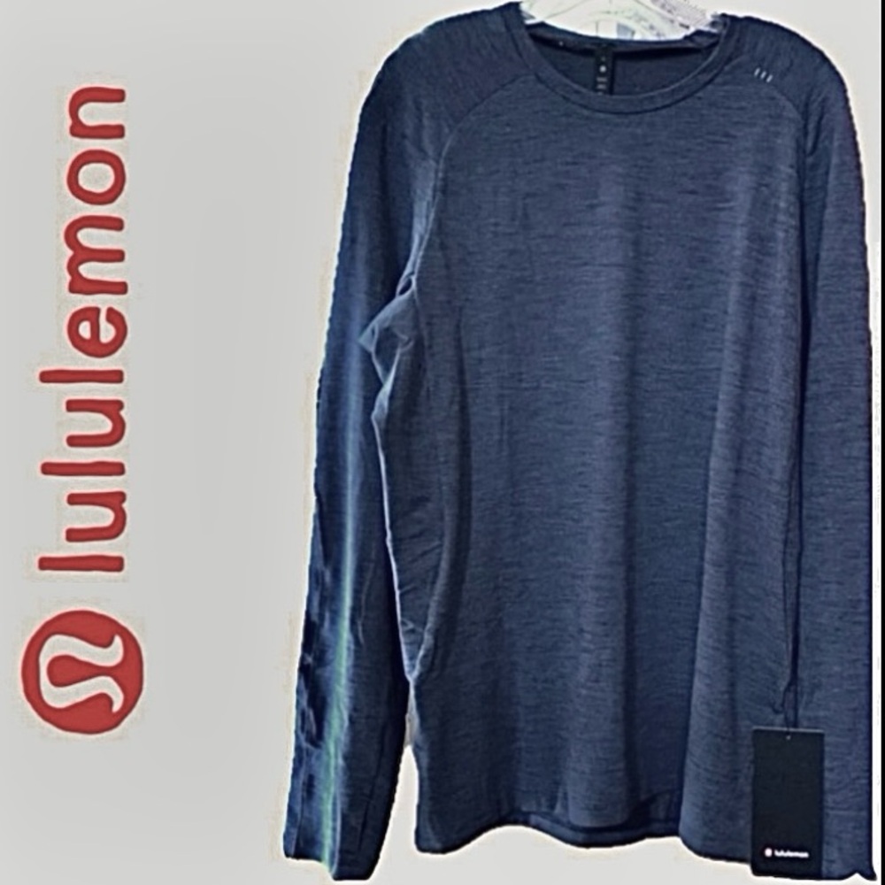 Lululemon Unisex SZ.Sm Men’s Heathered Blue Surge LS BNWT